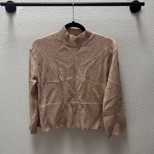 Lulu's Cozy Cowl Neck Sweater in Tan